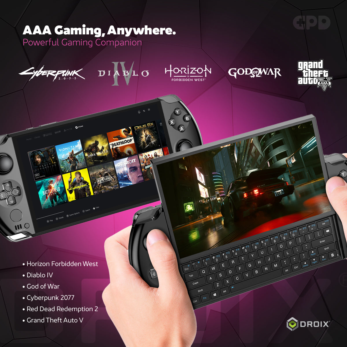 GPD WIN 4 2025 Handheld Gaming Laptop (AI 9 HX 370 - 32GB+2TB)