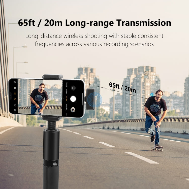 PULUZ Magnetic Lavalier Wireless Microphone with Charging Case Box, Type-C RX Receiver and 2 TX Microphones, Type-C 2 TX + 1 RX, with Charging Case Box