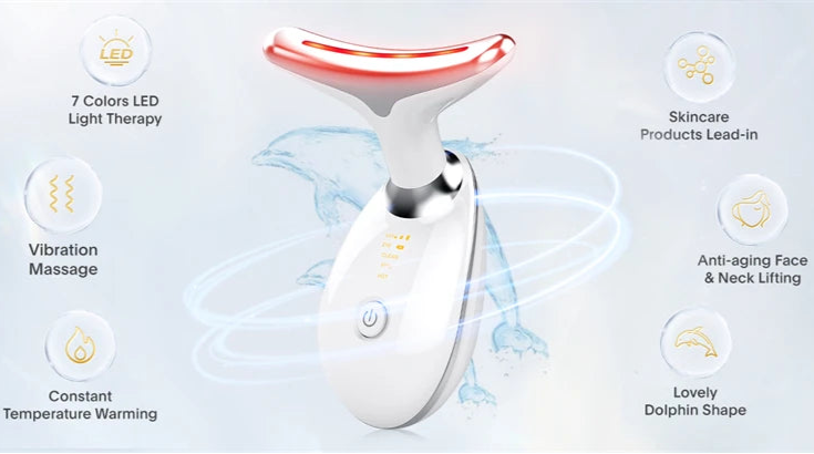 LED 7-in-1 Face & Neck Massager